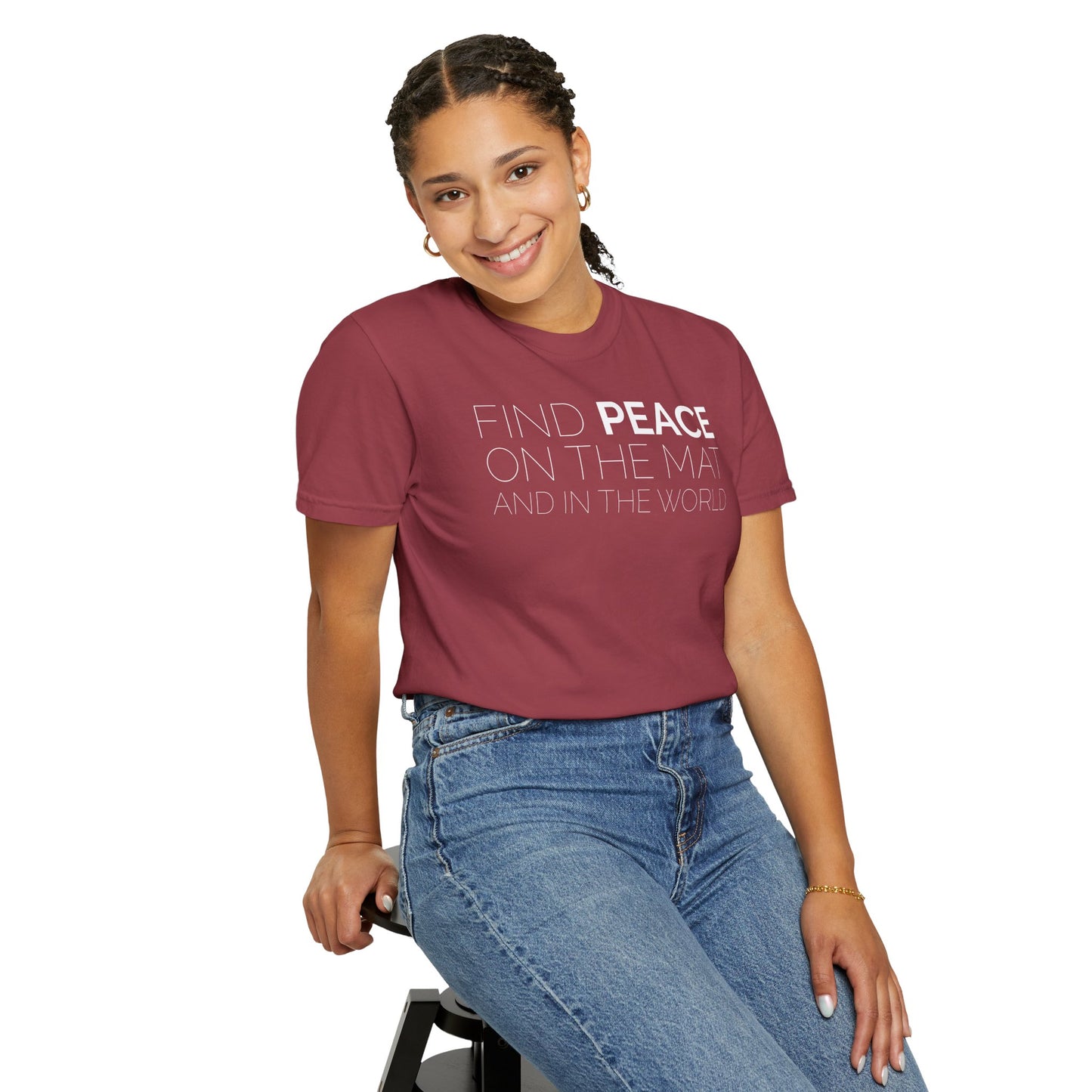 Oklahoma Yoga - Comfort Colors Unisex Tee with Backside Logo