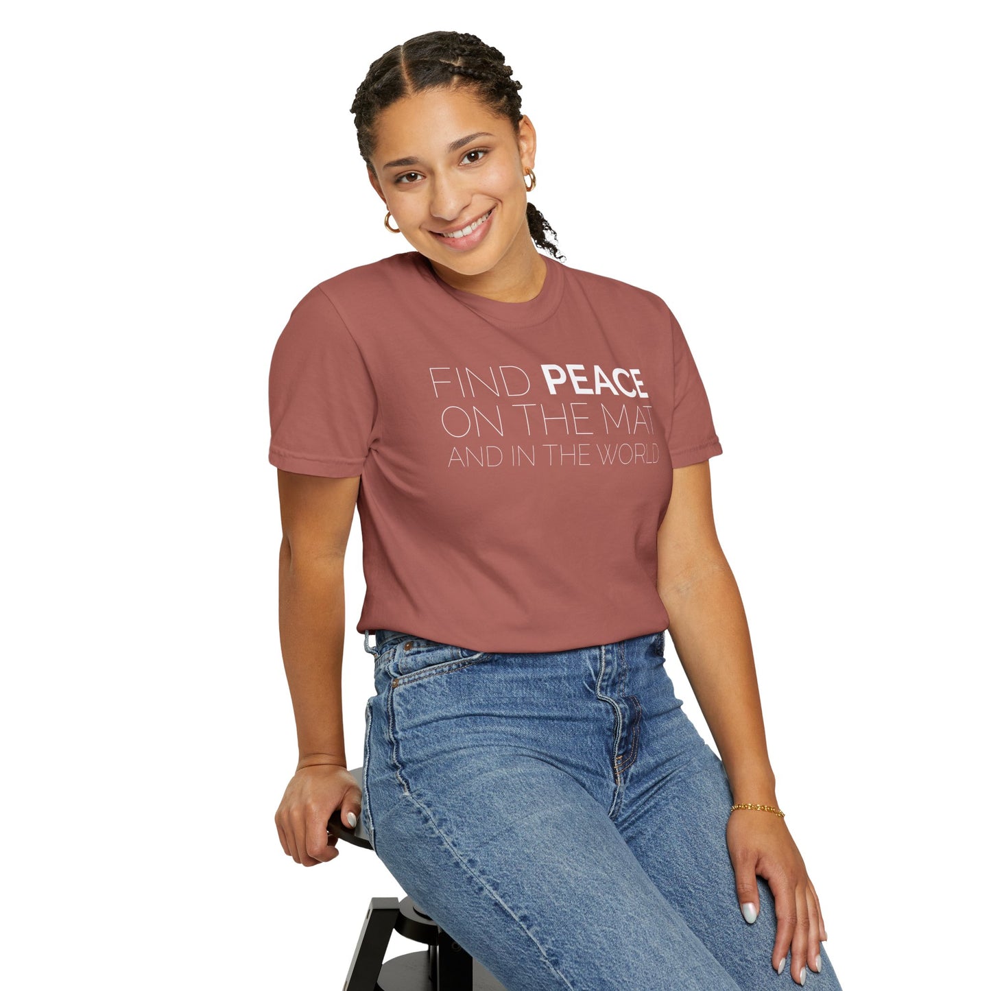 Oklahoma Yoga - Comfort Colors Unisex Tee with Backside Logo