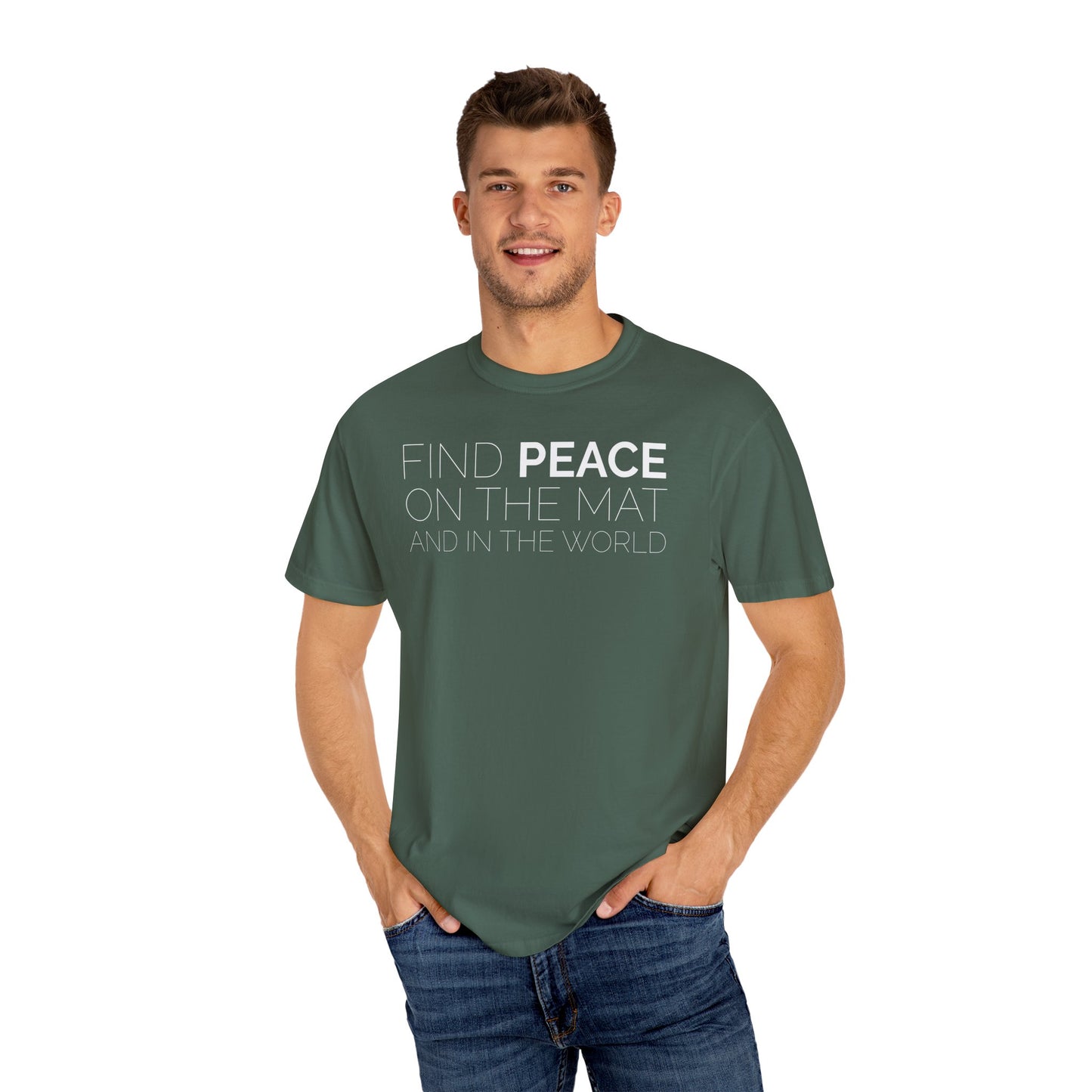 Oklahoma Yoga - Comfort Colors Unisex Tee with Backside Logo