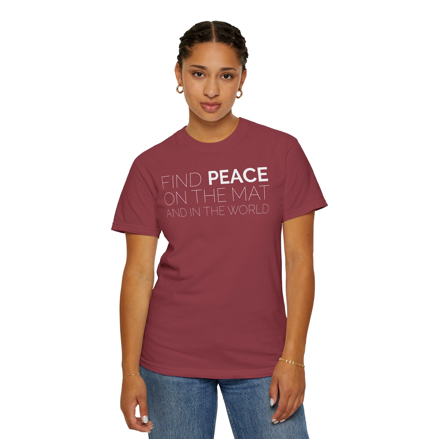 Oklahoma Yoga - Comfort Colors Unisex Tee with Backside Logo