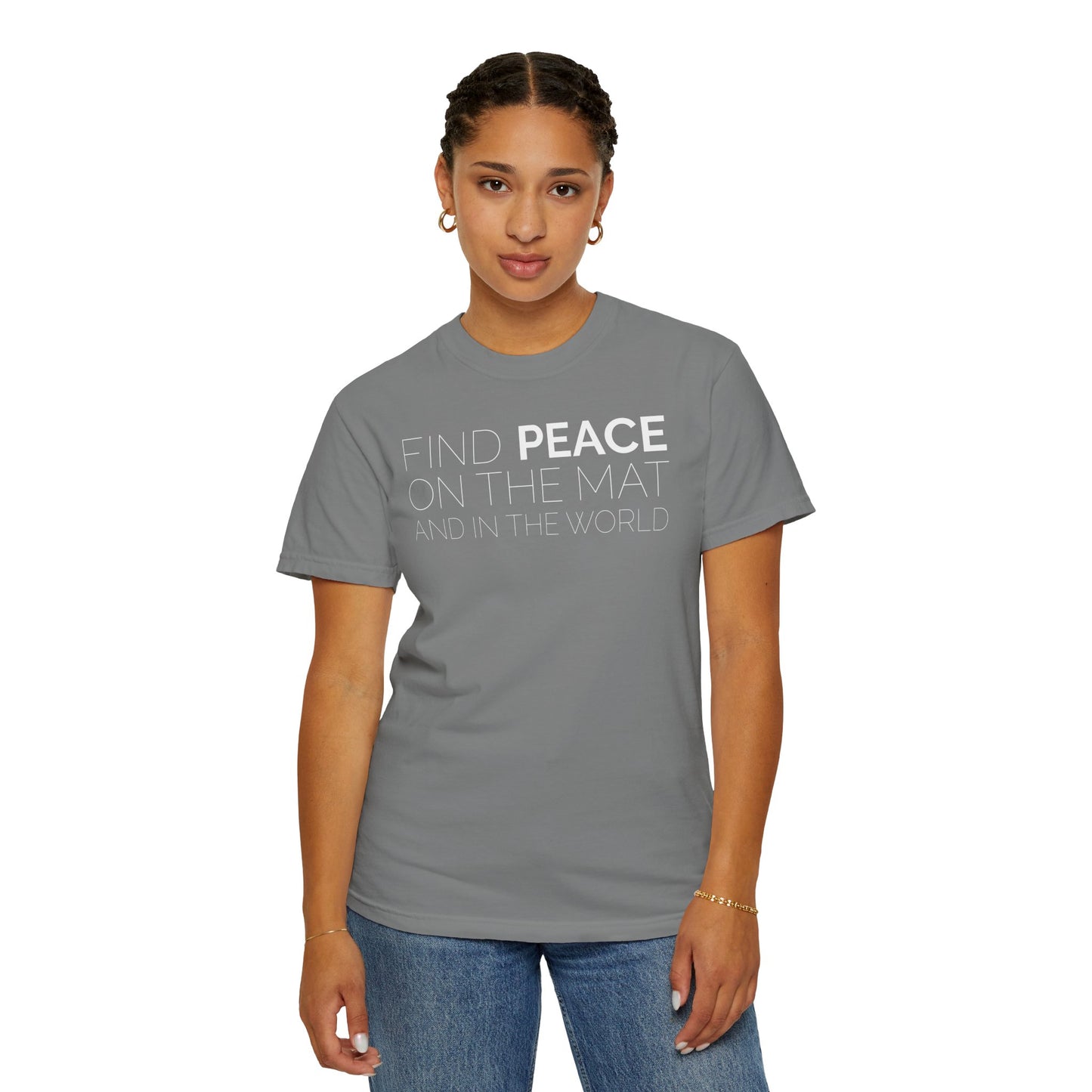 Oklahoma Yoga - Comfort Colors Unisex Tee with Backside Logo