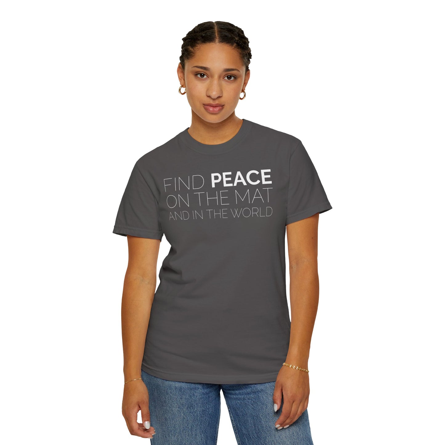 Oklahoma Yoga - Comfort Colors Unisex Tee with Backside Logo