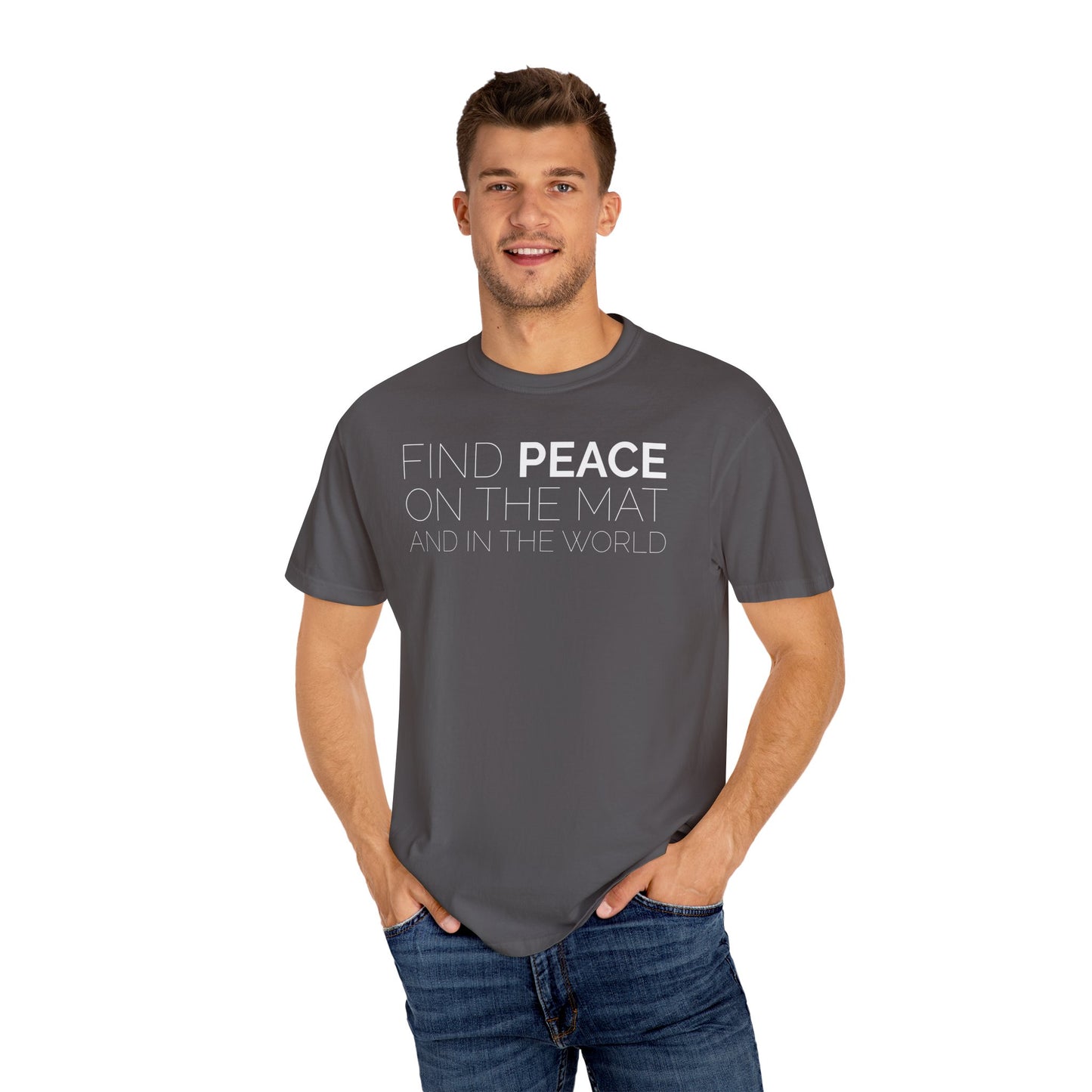 Oklahoma Yoga - Comfort Colors Unisex Tee with Backside Logo