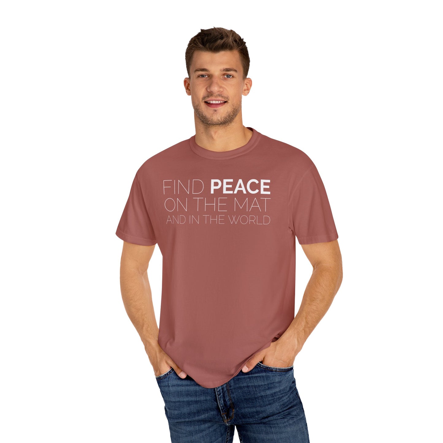 Oklahoma Yoga - Comfort Colors Unisex Tee with Backside Logo