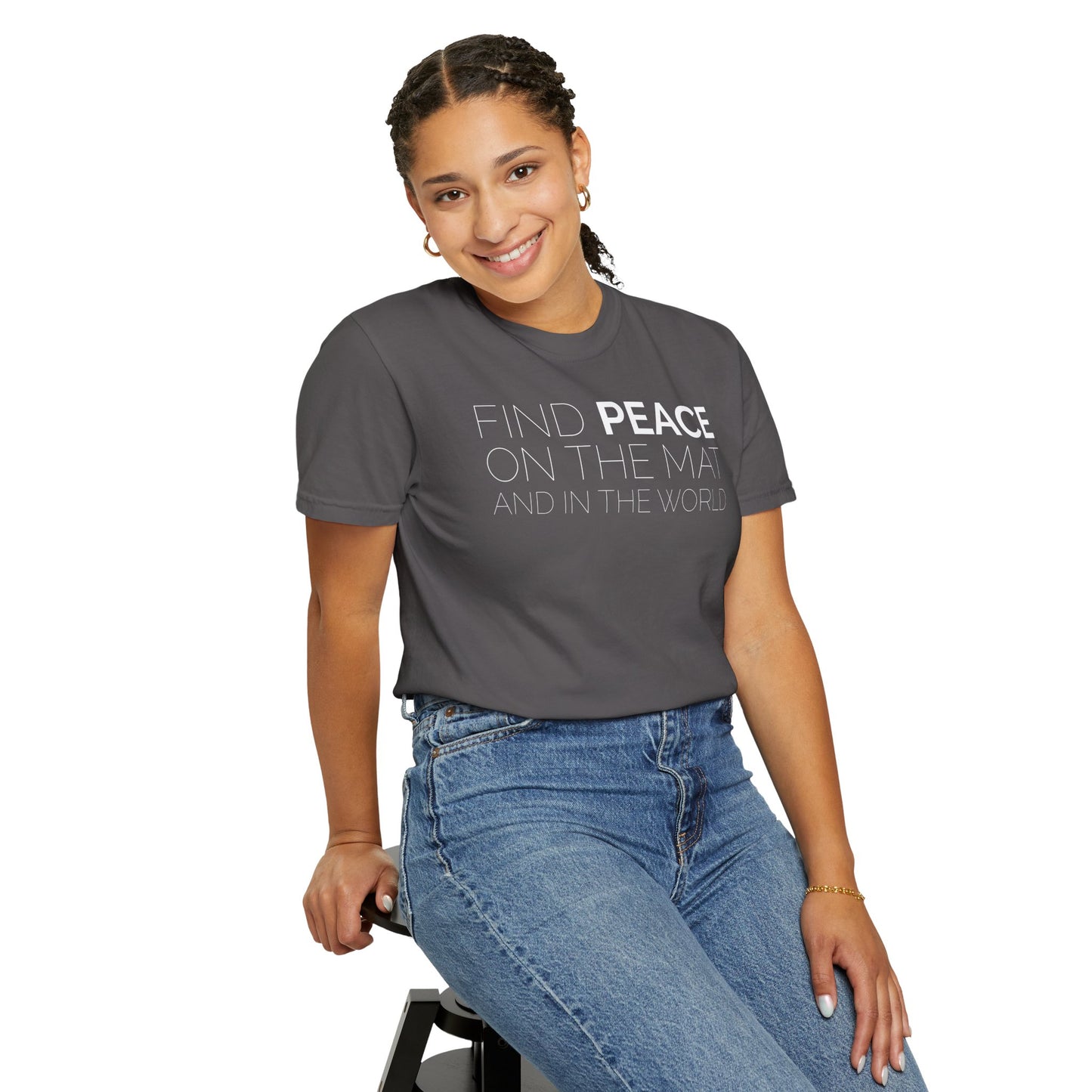 Oklahoma Yoga - Comfort Colors Unisex Tee with Backside Logo