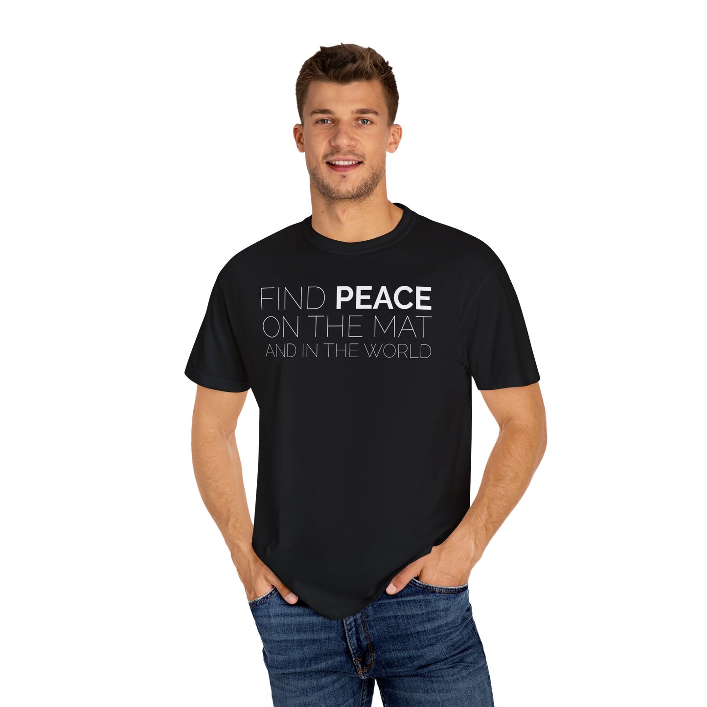 Oklahoma Yoga - Comfort Colors Unisex Tee with Backside Logo