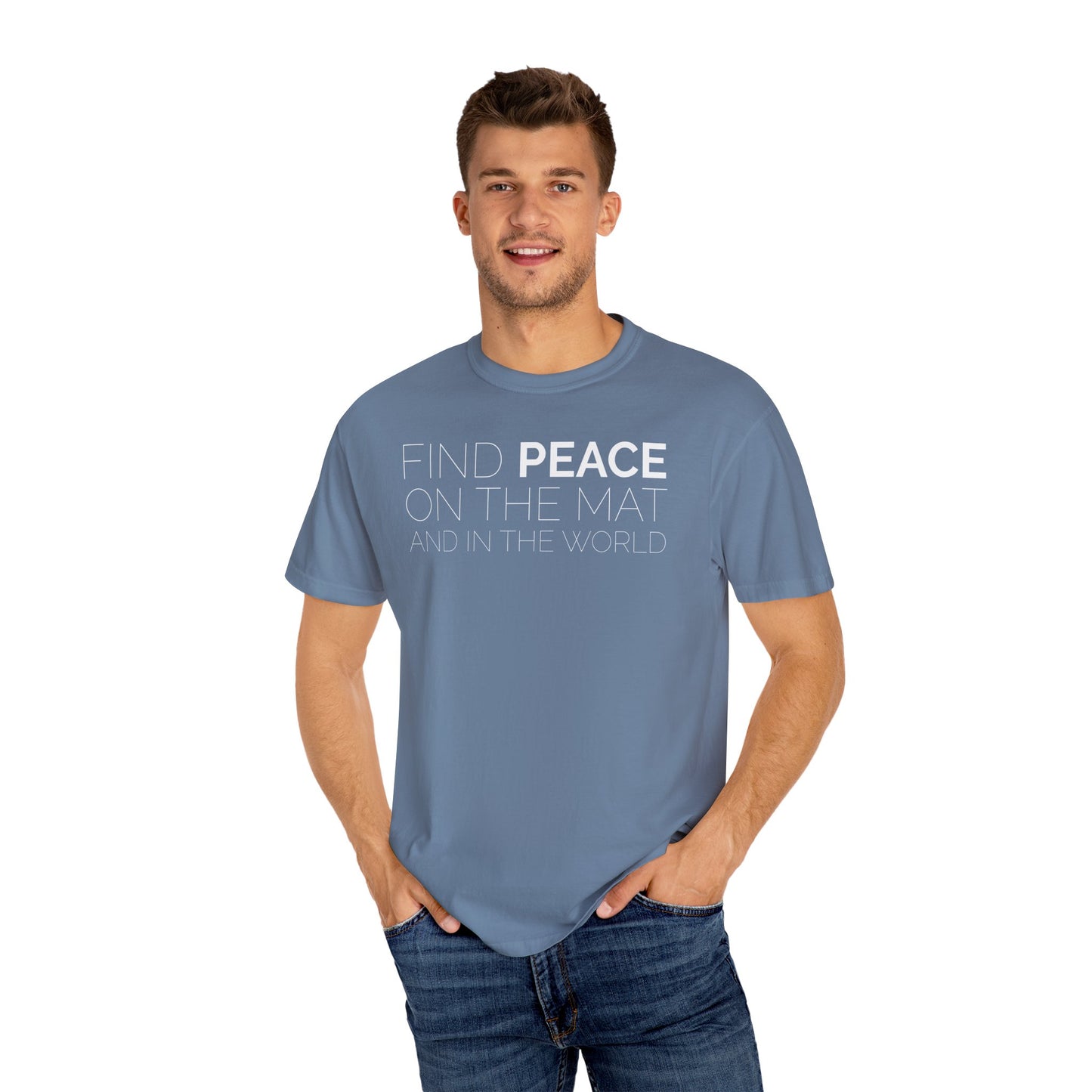 Oklahoma Yoga - Comfort Colors Unisex Tee with Backside Logo