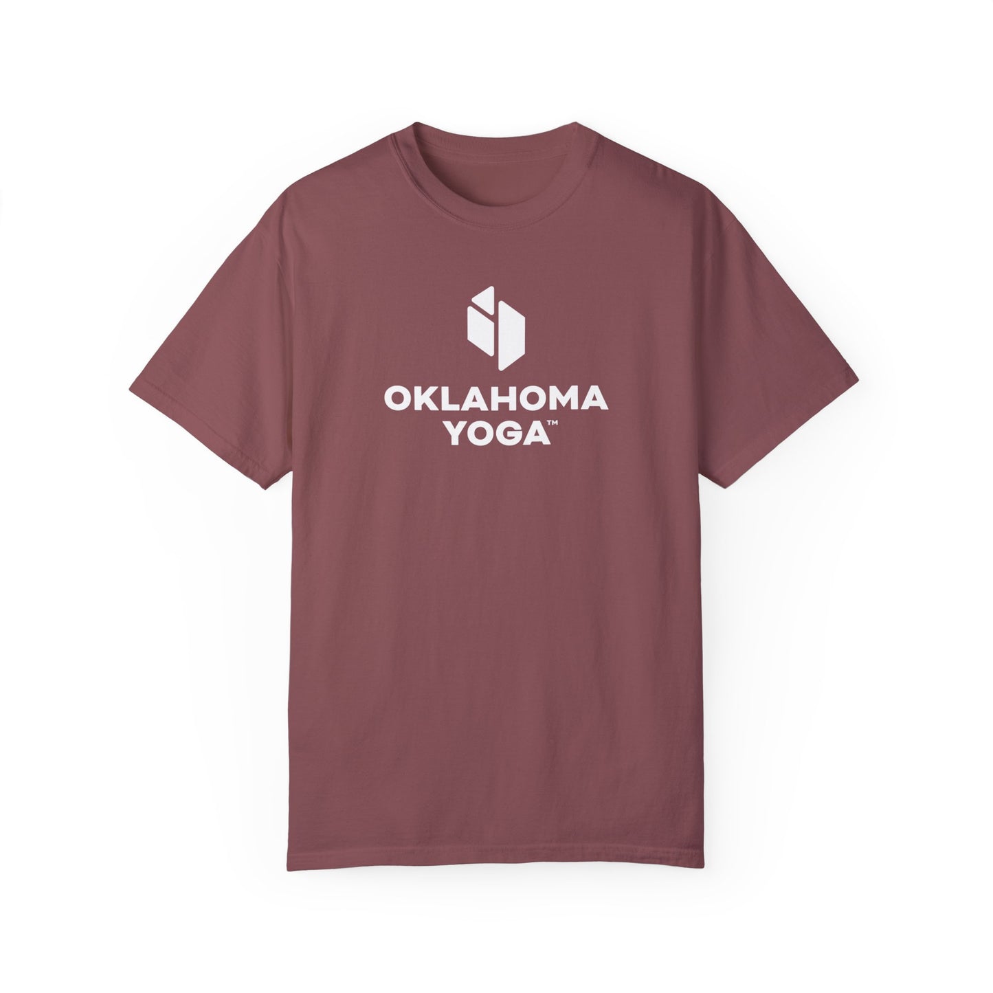 Oklahoma Yoga - Comfort Colors Unisex Tee with Backside Logo