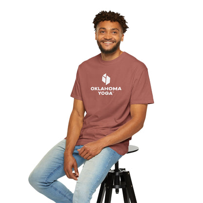 Oklahoma Yoga - Comfort Colors Unisex Tee with Backside Logo