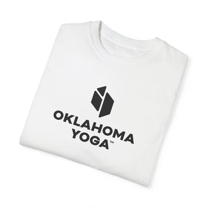 Oklahoma Yoga - Comfort Colors Unisex Tee with Backside Logo