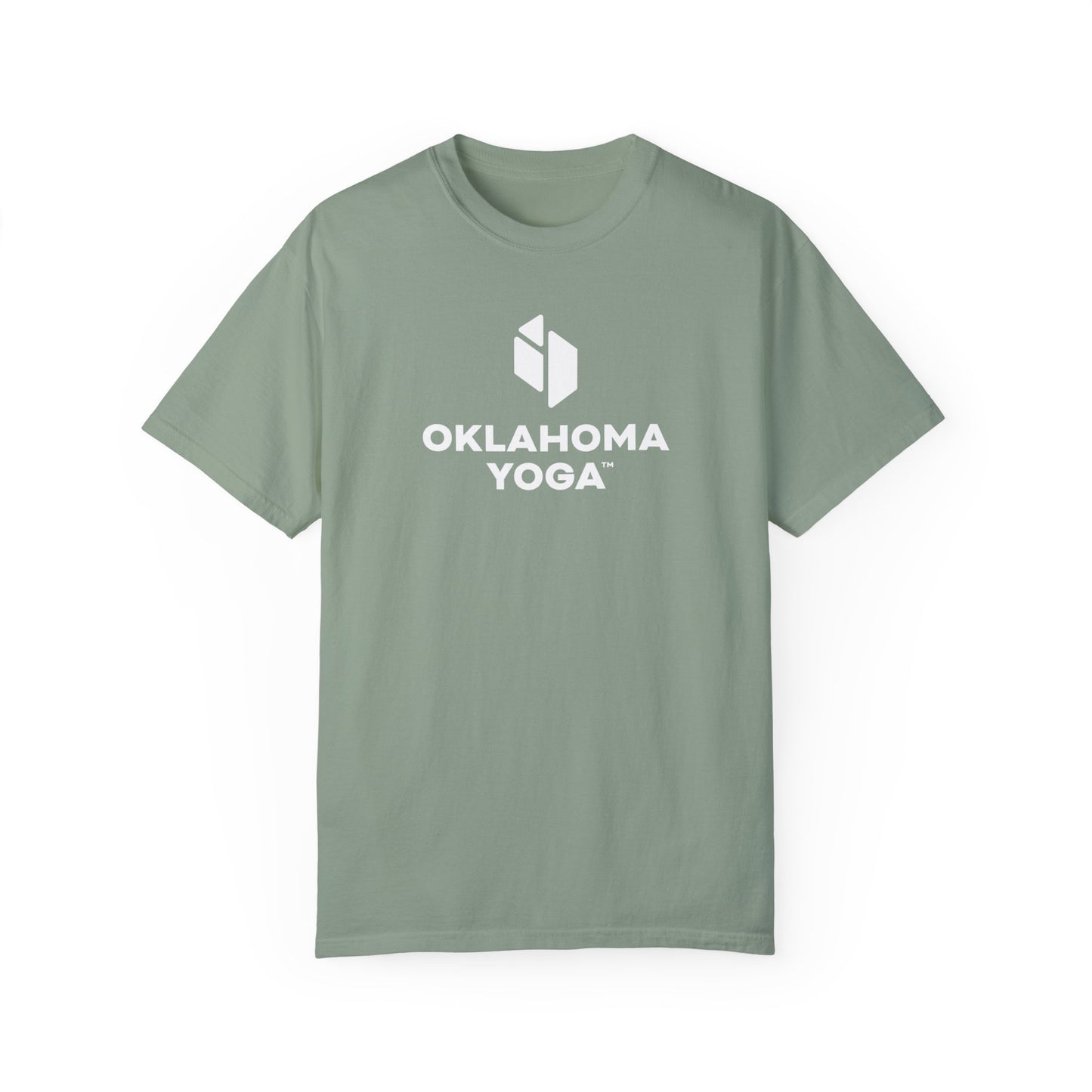 Oklahoma Yoga - Comfort Colors Unisex Tee with Backside Logo