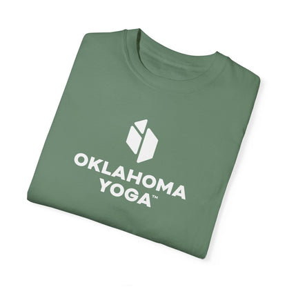 Oklahoma Yoga - Comfort Colors Unisex Tee with Backside Logo