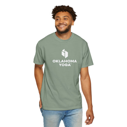 Oklahoma Yoga - Comfort Colors Unisex Tee with Backside Logo