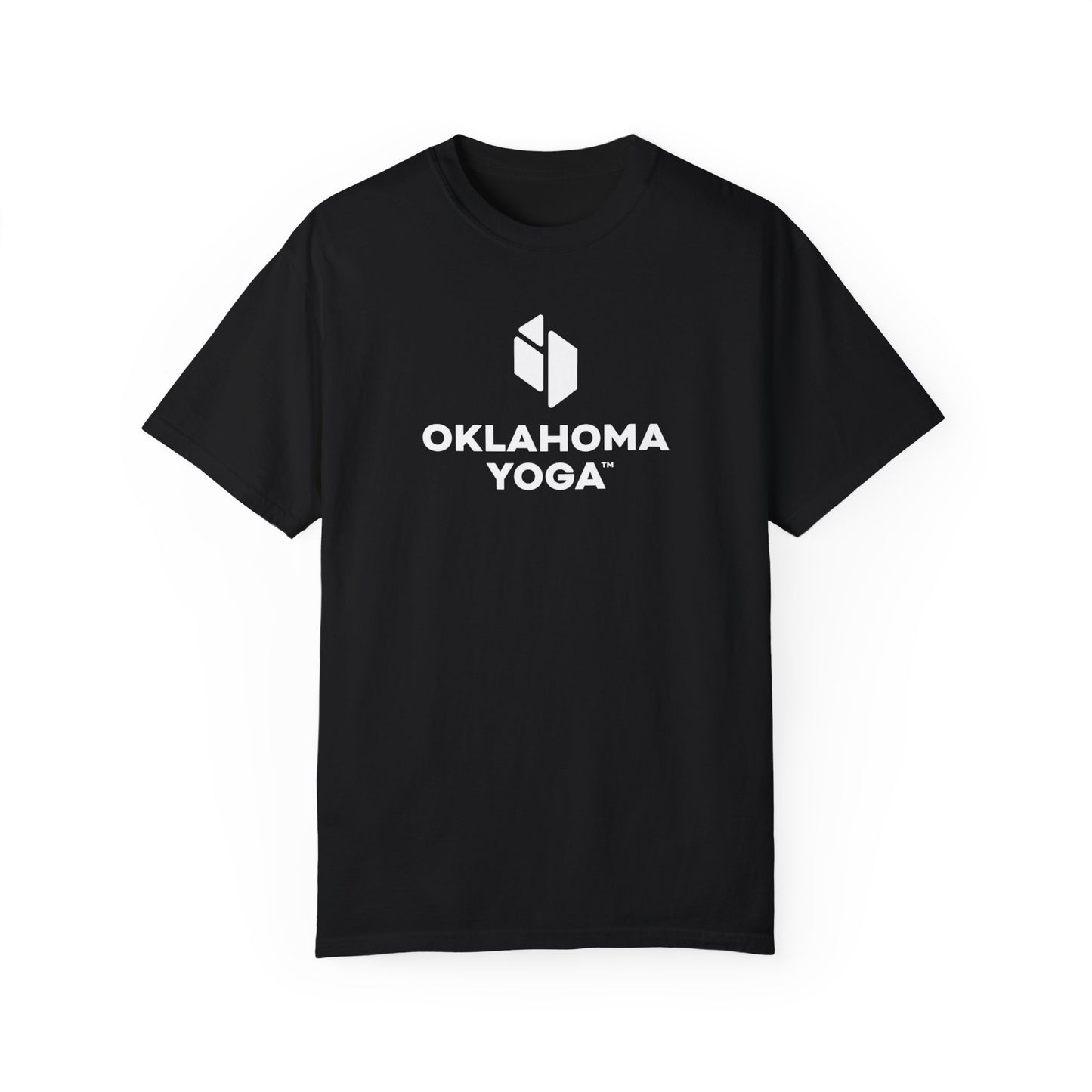 Oklahoma Yoga - Comfort Colors Unisex Tee with Backside Logo