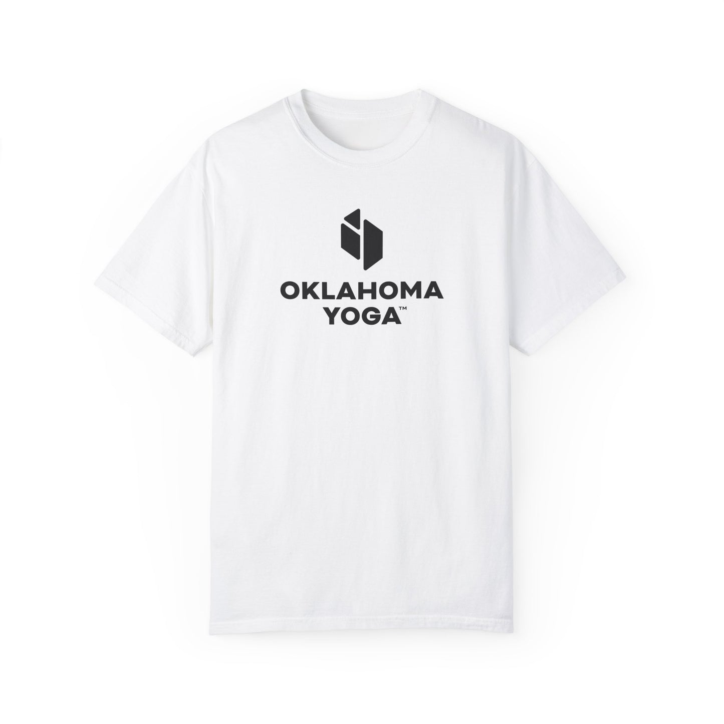 Oklahoma Yoga - Comfort Colors Unisex Tee with Backside Logo