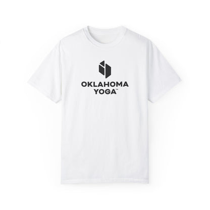 Oklahoma Yoga - Comfort Colors Unisex Tee with Backside Logo