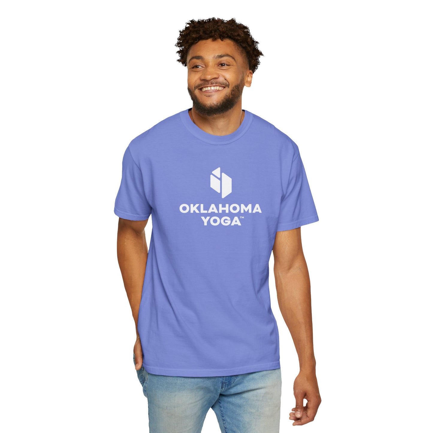 Oklahoma Yoga - Comfort Colors Unisex Tee with Backside Logo