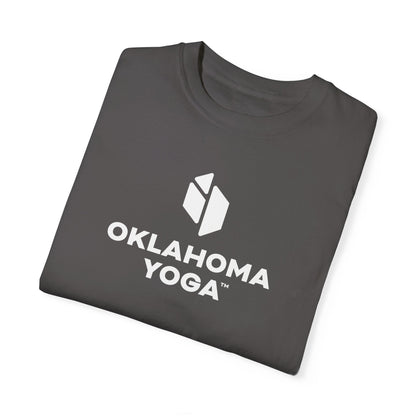 Oklahoma Yoga - Comfort Colors Unisex Tee with Backside Logo