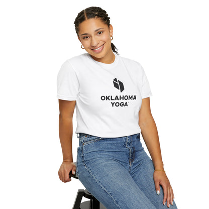 Oklahoma Yoga - Comfort Colors Unisex Tee with Backside Logo